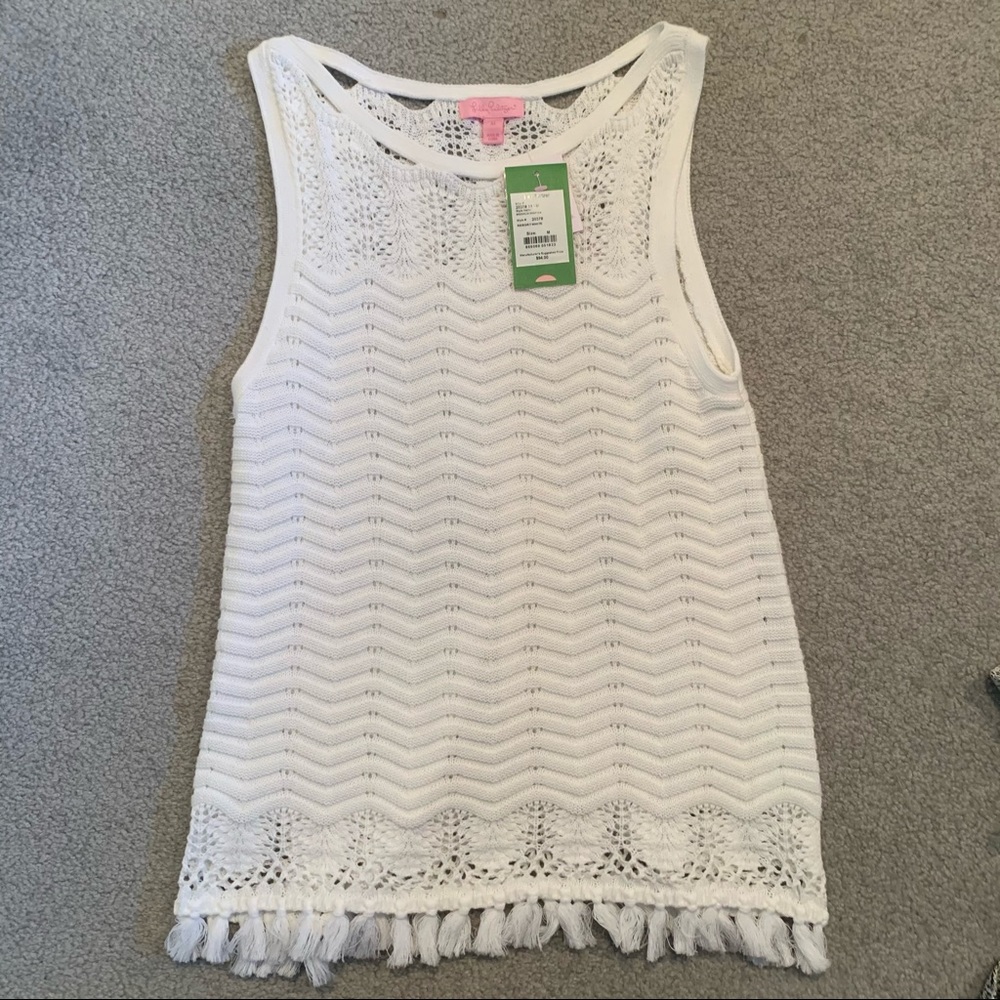 Lilly new eyelet sweater tank